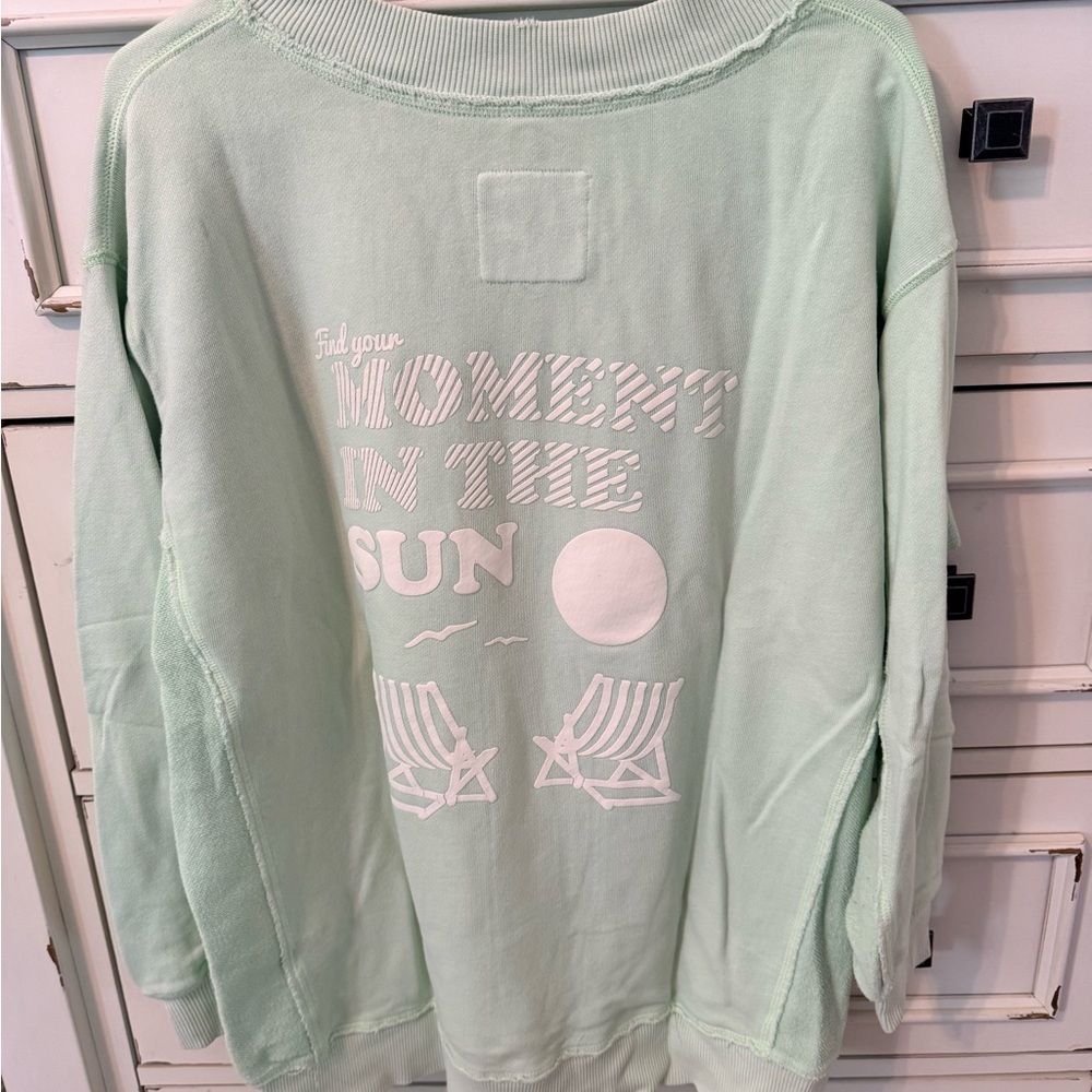 aerie Mint Green V-Neck Pullover